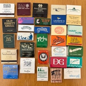 Vintage Collection of 31 Assorted Matchbooks Washington DC and Beyond